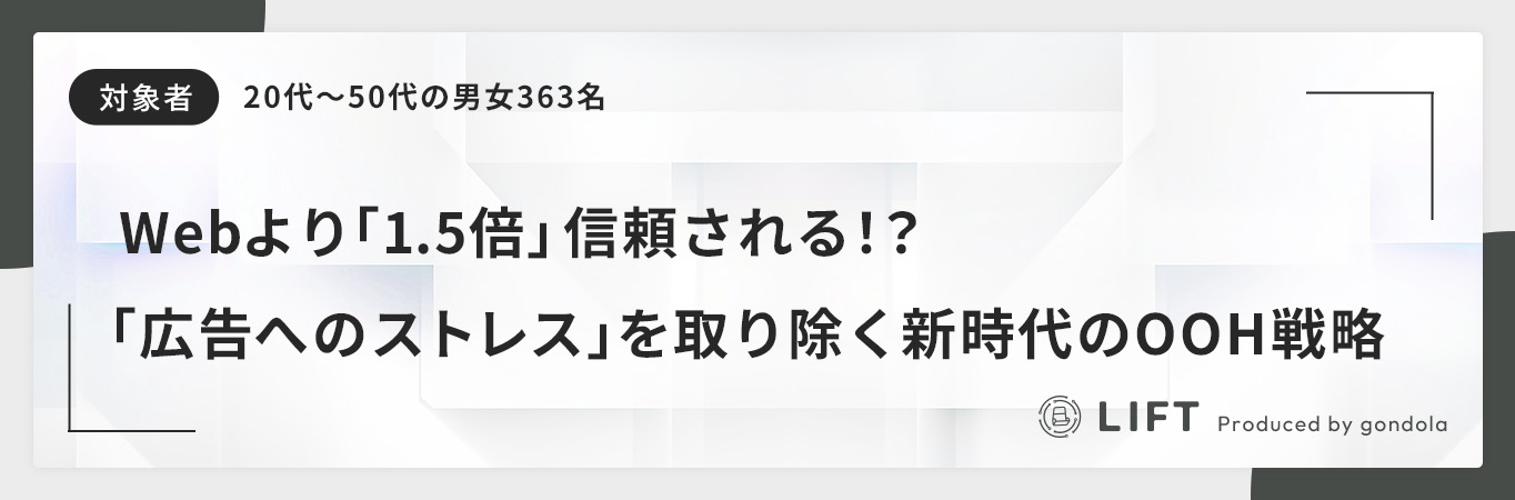 【独自調査】出会うOOH、狙い撃ちのWeb広告！「広告へのストレス」を取り除く新時代の戦略